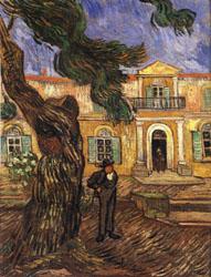 Vincent Van Gogh Tree and Man(in Front of the Asylum of Saint-Paul,St.Remy) Norge oil painting art